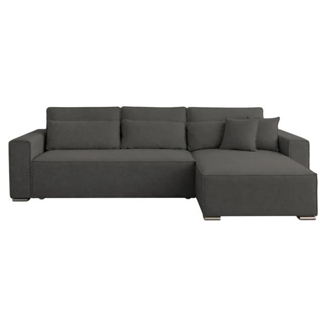 ΚΑΝΑΠΕΣ ΚΡΕΒΑΤΙ ΑΝΑΣΤΡΕΨΙΜH ΓΩΝΙΑ CORNERA HM3335.01 ΓΚΡΙ ΥΦΑΣΜΑ 269x155x89Yεκ