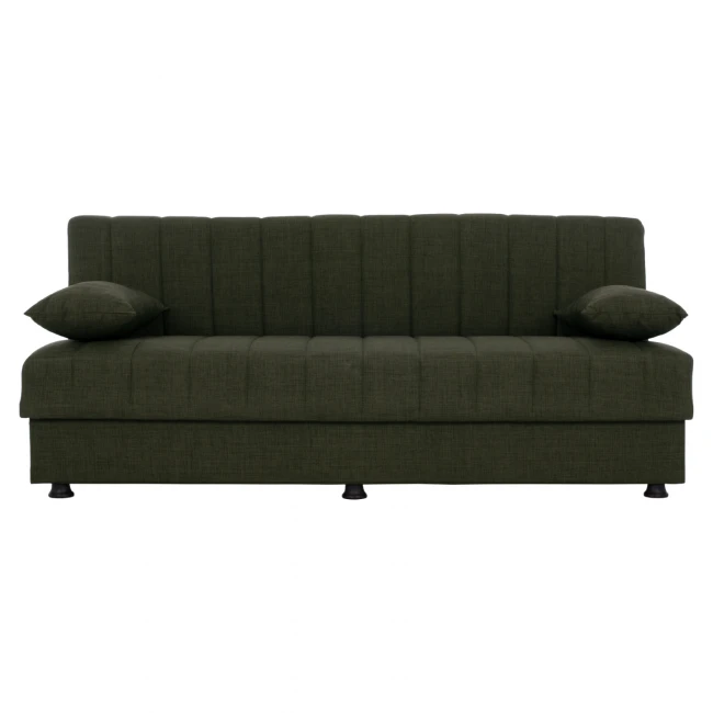 ΚΑΝΑΠΕΣ ΚΡΕΒΑΤΙ ANDRI ΤΡΙΘΕΣΙΟΣ DARK OLIVE HM3239.05 180x72x77 εκ.