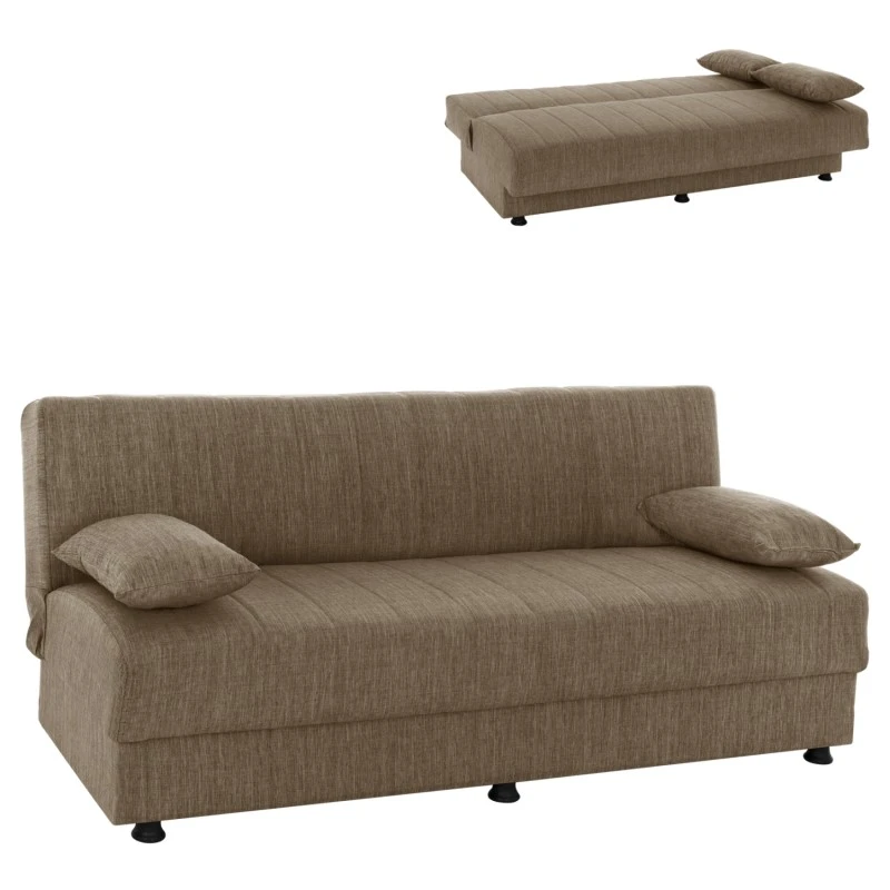 ΚΑΝΑΠΕΣ ΚΡΕΒΑΤΙ ANDRI ΤΡΙΘΕΣΙΟΣ ΚΑΦΕ HM3239.02 180x72x77 εκ.