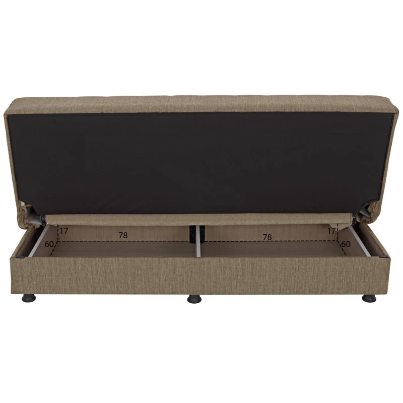 ΚΑΝΑΠΕΣ ΚΡΕΒΑΤΙ ANDRI ΤΡΙΘΕΣΙΟΣ ΚΑΦΕ HM3239.02 180x72x77 εκ.