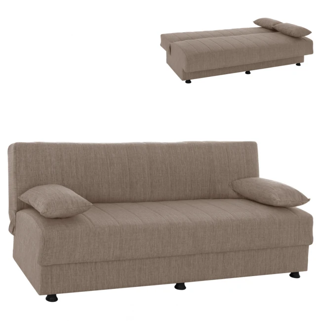 ΚΑΝΑΠΕΣ ΚΡΕΒΑΤΙ ANDRI ΤΡΙΘΕΣΙΟΣ ΜΠΕΖ HM3239.04 180x83x74Υ εκ.