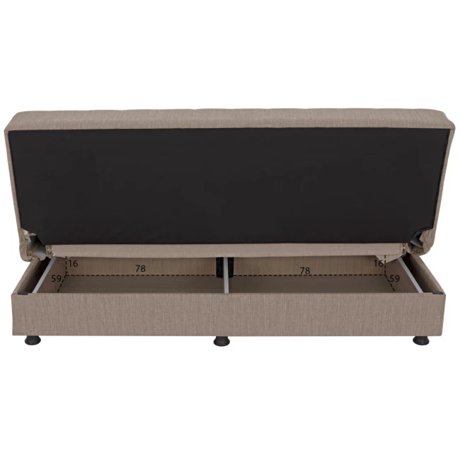 ΚΑΝΑΠΕΣ ΚΡΕΒΑΤΙ ANDRI ΤΡΙΘΕΣΙΟΣ ΜΠΕΖ HM3239.04 180x83x74Υ εκ.