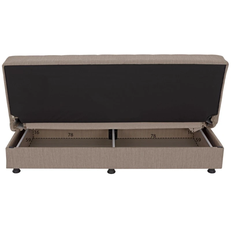 ΚΑΝΑΠΕΣ ΚΡΕΒΑΤΙ ANDRI ΤΡΙΘΕΣΙΟΣ ΜΠΕΖ HM3239.04 180x83x74Υ εκ.
