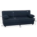 ΚΑΝΑΠΕΣ ΚΡΕΒΑΤΙ ANDRI ΤΡΙΘΕΣΙΟΣ ΜΠΛΕ HM3239.07 180x72x77 εκ.