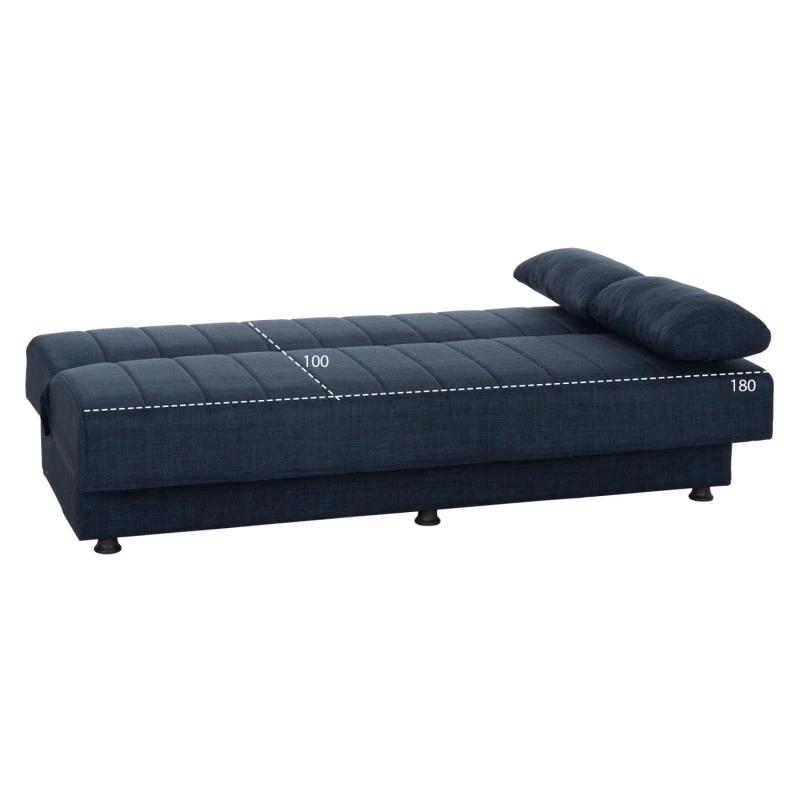 ΚΑΝΑΠΕΣ ΚΡΕΒΑΤΙ ANDRI ΤΡΙΘΕΣΙΟΣ ΜΠΛΕ HM3239.07 180x72x77 εκ.