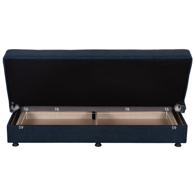 ΚΑΝΑΠΕΣ ΚΡΕΒΑΤΙ ANDRI ΤΡΙΘΕΣΙΟΣ ΜΠΛΕ HM3239.07 180x83x74Y εκ.