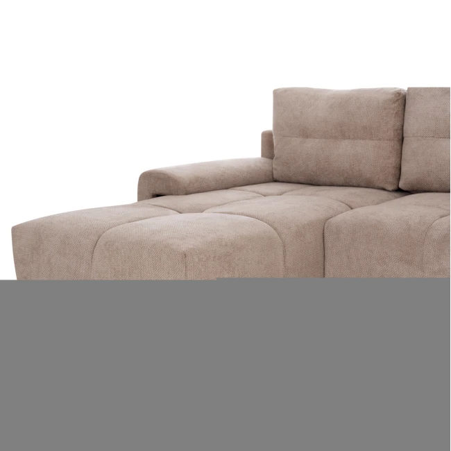 ΚΑΝΑΠΕΣ ΚΡΕΒΑΤΙ ΑΡΙΣΤΕΡΗ ΓΩΝΙΑ COMFYRA HM3336.03L ΜΠΕΖ ΥΦΑΣΜΑ 268x180x83Υεκ