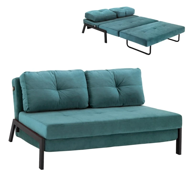 ΚΑΝΑΠΕΣ ΚΡΕΒΑΤΙ HM3079.15 LANA ΒΕΛΟΥΔΟ MENTA 2½ ΘΕΣΙΟΣ 151x92x66Υεκ.