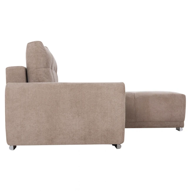 ΚΑΝΑΠΕΣ ΚΡΕΒΑΤΙ ΔΕΞΙΑ ΓΩΝΙΑ COMFYRA HM3336.03R ΜΠΕΖ ΥΦΑΣΜΑ 270x181x75Υεκ