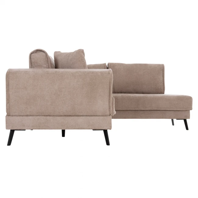 ΚΑΝΑΠΕΣ ΚΡΕΒΑΤΙ ΔΕΞΙΑ ΓΩΝΙΑ ZENORA HM3337.03R ΜΠΕΖ ΥΦΑΣΜΑ 303x214x80Υεκ