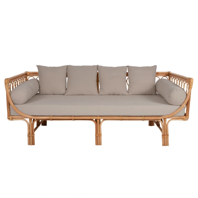 ΚΑΝΑΠΕΣ-ΚΡΕΒΑΤΙ ΕΞ. ΧΩΡΟΥ ALIKI HM9658 RATTAΝ ΦΥΣΙΚΟ-ΜΠΕΖ ΜΑΞΙΛΑΡΙΑ 200x100x86Yεκ.