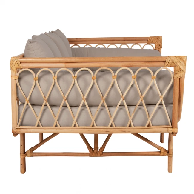 ΚΑΝΑΠΕΣ-ΚΡΕΒΑΤΙ ΕΞ. ΧΩΡΟΥ ALIKI HM9658 RATTAΝ ΦΥΣΙΚΟ-ΜΠΕΖ ΜΑΞΙΛΑΡΙΑ 200x100x86Yεκ.