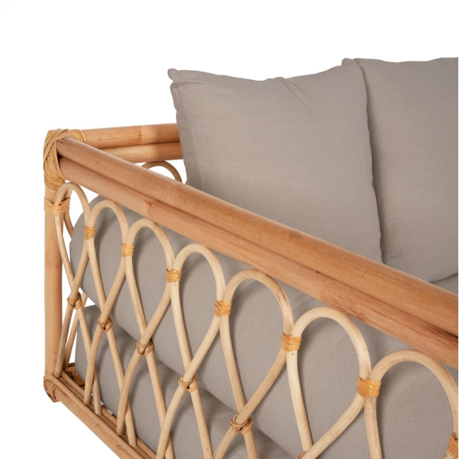 ΚΑΝΑΠΕΣ-ΚΡΕΒΑΤΙ ΕΞ. ΧΩΡΟΥ ALIKI HM9658 RATTAΝ ΦΥΣΙΚΟ-ΜΠΕΖ ΜΑΞΙΛΑΡΙΑ 200x100x86Yεκ.