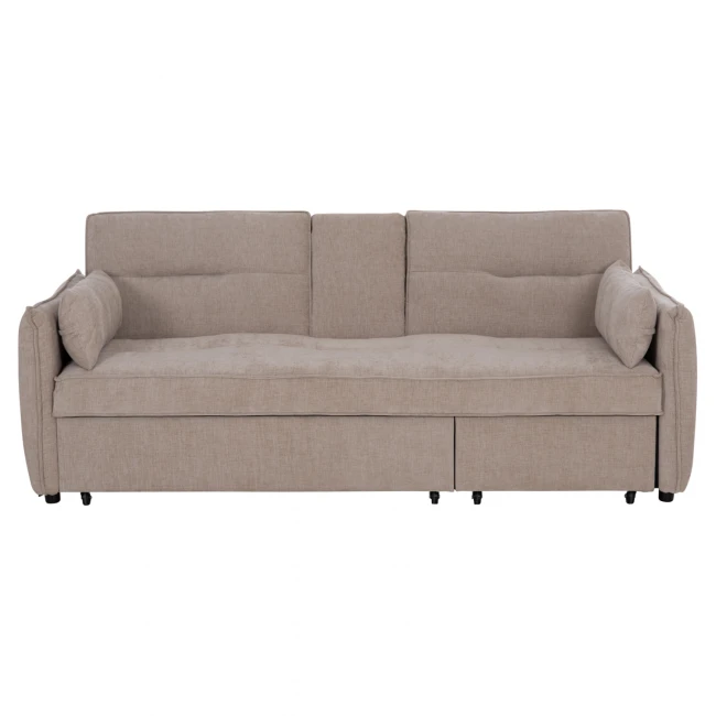 ΚΑΝΑΠΕΣ ΚΡΕΒΑΤΙ (ΓΩΝΙΑ) ΠΟΛΥΜΟΡΦΙΚΟΣ 3-ΘΕΣΙΟΣ VELAR HM3305.03 ΜΠΕΖ ΥΦΑΣΜΑ 207x90x80Υεκ.