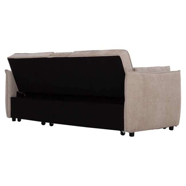 ΚΑΝΑΠΕΣ ΚΡΕΒΑΤΙ (ΓΩΝΙΑ) ΠΟΛΥΜΟΡΦΙΚΟΣ 3-ΘΕΣΙΟΣ VELAR HM3305.03 ΜΠΕΖ ΥΦΑΣΜΑ 207x90x80Υεκ.