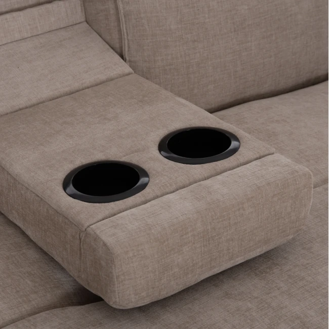 ΚΑΝΑΠΕΣ ΚΡΕΒΑΤΙ (ΓΩΝΙΑ) ΠΟΛΥΜΟΡΦΙΚΟΣ 3-ΘΕΣΙΟΣ VELAR HM3305.03 ΜΠΕΖ ΥΦΑΣΜΑ 207x90x80Υεκ.