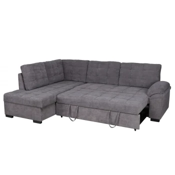 ΚΑΝΑΠΕΣ ΚΡΕΒΑΤΙ JADE ΑΡΙΣΤΕΡΗ ΓΩΝΙΑ ΣΕ ΣΚΟΥΡΟ ΓΚΡΙ ΧΡΩΜΑ HM3144.02L 252x159x84Υ εκ.