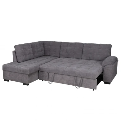 ΚΑΝΑΠΕΣ ΚΡΕΒΑΤΙ JADE ΑΡΙΣΤΕΡΗ ΓΩΝΙΑ ΣΕ ΣΚΟΥΡΟ ΓΚΡΙ ΧΡΩΜΑ HM3144.02L 252x159x84Υ εκ.