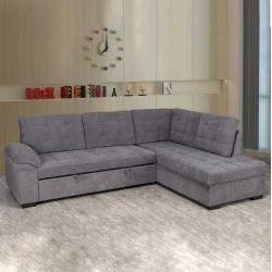 ΚΑΝΑΠΕΣ ΚΡΕΒΑΤΙ JADE ΔΕΞΙΑ ΓΩΝΙΑ ΣΕ ΣΚΟΥΡΟ ΓΚΡΙ ΧΡΩΜΑ HM3144.02R 252x159x84Υ εκ.