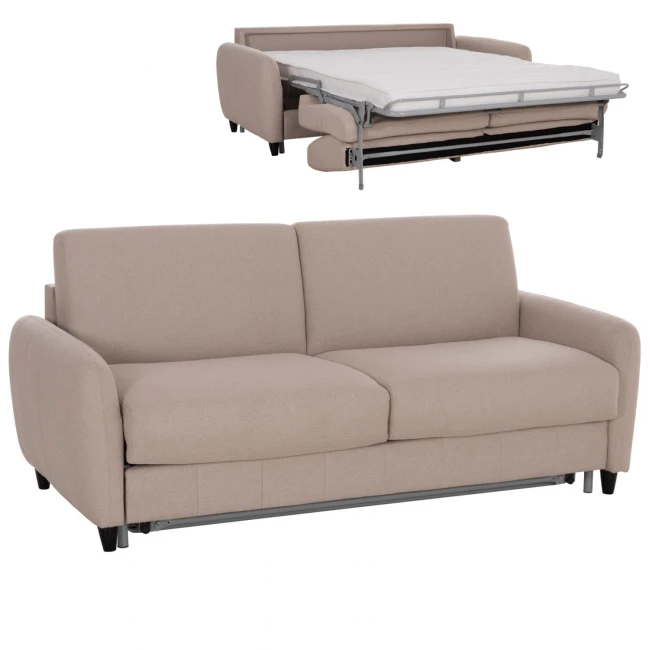 ΚΑΝΑΠΕΣ-ΚΡΕΒΑΤΙ ΜΕ ΑΝΑΔΙΠΛ.ΣΤΡΩΜΑ ETUDINE HM3311.02 ΜΠΕΖ ΥΦΑΣΜΑ 190x98x90Υεκ