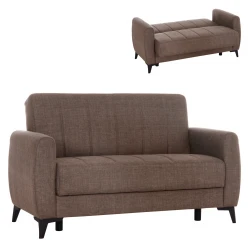 ΚΑΝΑΠΕΣ ΚΡΕΒΑΤΙ ΜΕ ΑΠΟΘ.ΧΩΡΟ ΔΙΘΕΣΙΟΣ NIKKO HM3293.02 ΚΑΦΕ ΥΦΑΣΜΑ 144x75x84Υεκ.