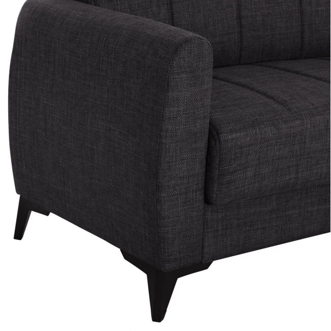 ΚΑΝΑΠΕΣ ΚΡΕΒΑΤΙ ΜΕ ΑΠΟΘ.ΧΩΡΟ TΡΙΘΕΣΙΟΣ NIKKO HM3292.01 ΓΚΡΙ ΥΦΑΣΜΑ 209x76x83Υεκ.