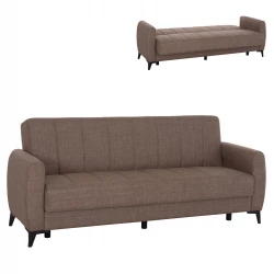 ΚΑΝΑΠΕΣ ΚΡΕΒΑΤΙ ΜΕ ΑΠΟΘ.ΧΩΡΟ TΡΙΘΕΣΙΟΣ NIKKO HM3292.02 ΚΑΦΕ ΥΦΑΣΜΑ 209x76x83Υεκ.