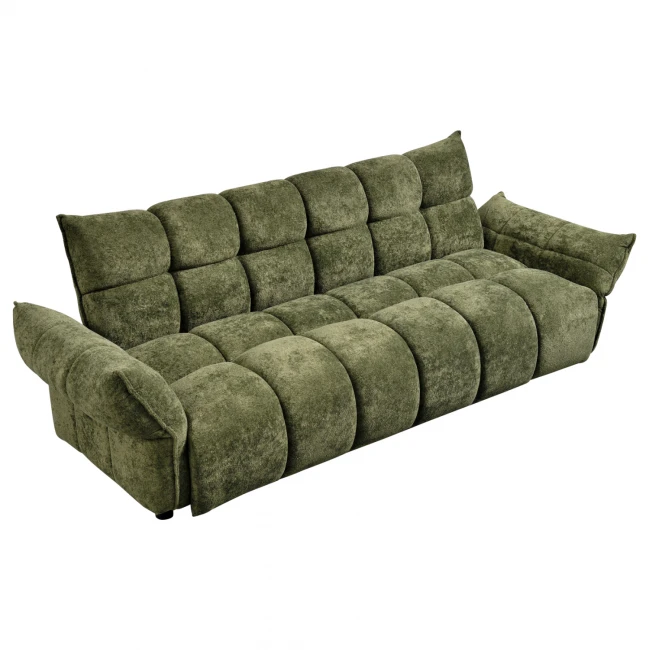 ΚΑΝΑΠΕΣ ΚΡΕΒΑΤΙ MELU HM3314.03 ΠΡΑΣΙΝΟ ΥΦΑΣΜΑ--ΚΑΘΙΣΜΑ POCKET SPRINGS 245x90x85Υεκ