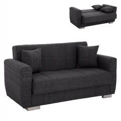 ΚΑΝΑΠΕΣ ΚΡΕΒΑΤΙ POLYA ΔΙΘΕΣΙΟΣ ΓΚΡΙ HM3241.03 153x87x77Υεκ.