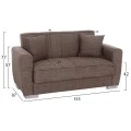 ΚΑΝΑΠΕΣ ΚΡΕΒΑΤΙ POLYA ΔΙΘΕΣΙΟΣ ΚΑΦΕ HM3241.02 153x87x77 εκ.