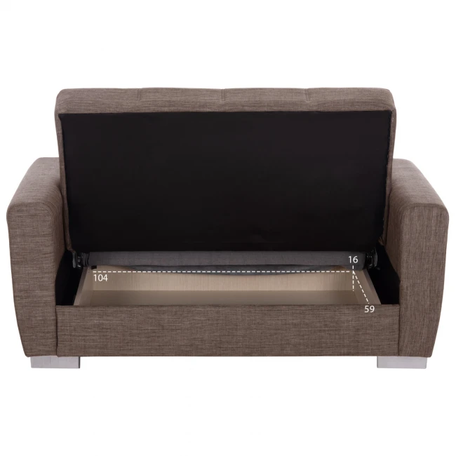 ΚΑΝΑΠΕΣ ΚΡΕΒΑΤΙ POLYA ΔΙΘΕΣΙΟΣ ΚΑΦΕ HM3241.02 150x84x88 εκ.