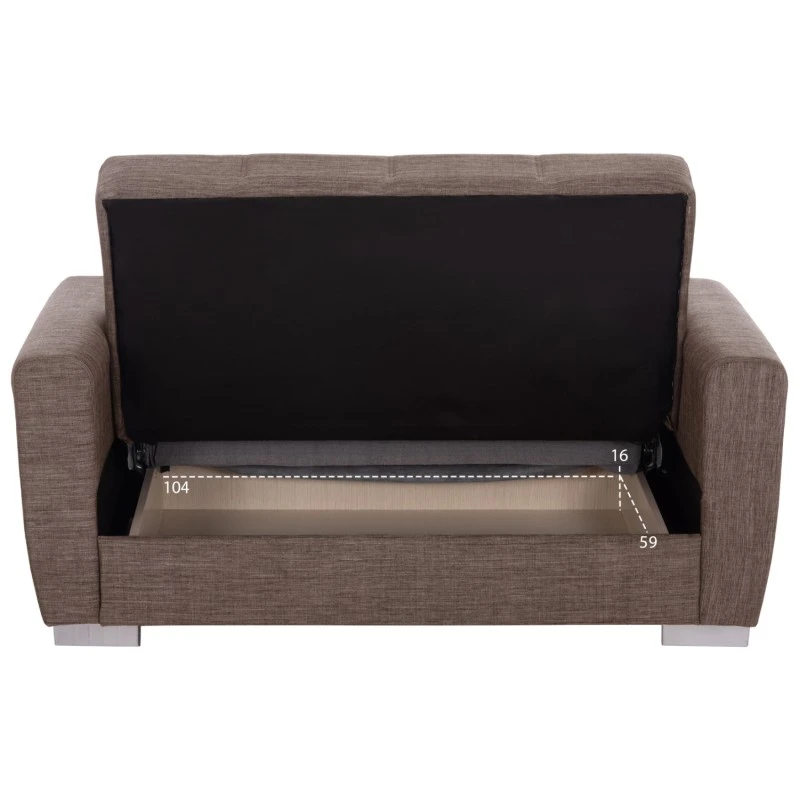 ΚΑΝΑΠΕΣ ΚΡΕΒΑΤΙ POLYA ΔΙΘΕΣΙΟΣ ΚΑΦΕ HM3241.02 153x87x77 εκ.