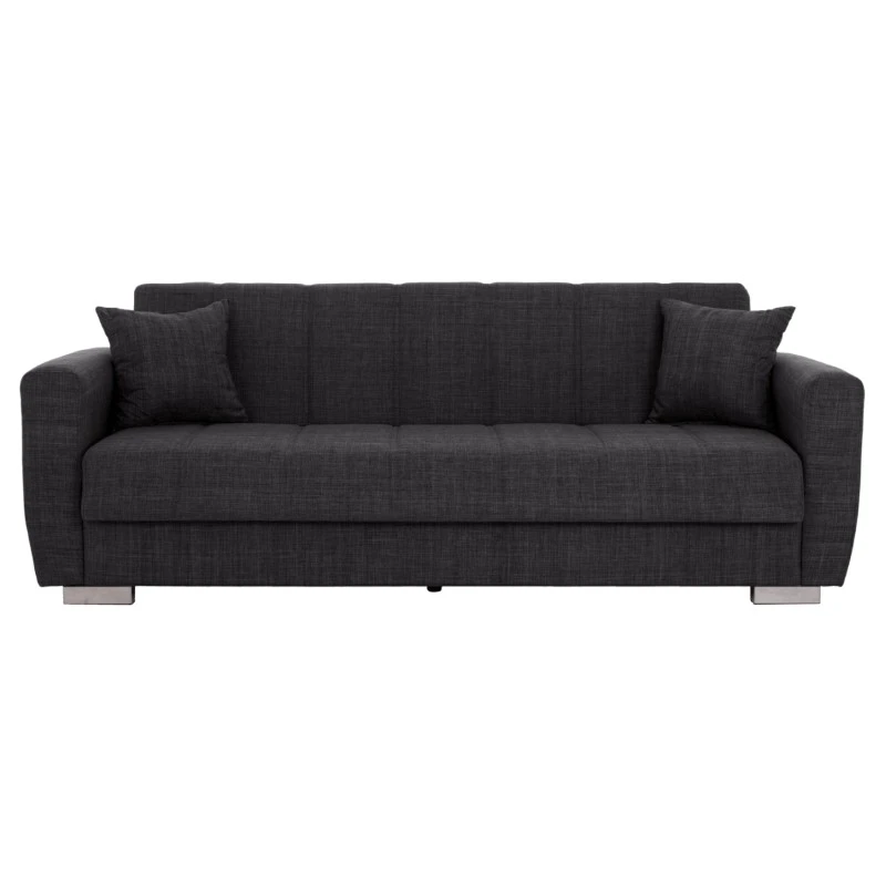 ΚΑΝΑΠΕΣ ΚΡΕΒΑΤΙ POLYA ΤΡΙΘΕΣΙΟΣ HM3240.03 ΓΚΡΙ 215x80x77 εκ.