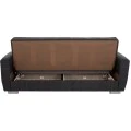 ΚΑΝΑΠΕΣ ΚΡΕΒΑΤΙ POLYA ΤΡΙΘΕΣΙΟΣ HM3240.03 ΓΚΡΙ 215x80x77 εκ.