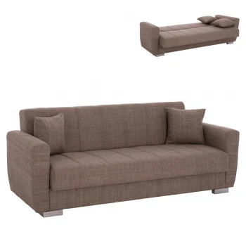 ΚΑΝΑΠΕΣ ΚΡΕΒΑΤΙ POLYA ΤΡΙΘΕΣΙΟΣ ΚΑΦΕ HM3240.02 215x80x77 εκ.