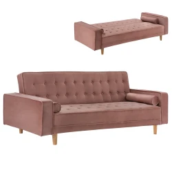 ΚΑΝΑΠΕΣ ΚΡΕΒΑΤΙ SALVADOR HM3150.12 ΒΕΛΟΥΔΟ ΣΑΠΙΟ ΜΗΛΟ  223X90X80Y εκ.