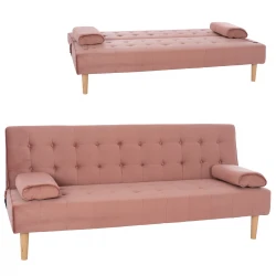 ΚΑΝΑΠΕΣ ΚΡΕΒΑΤΙ WANDA HM3149.12 ΜΕ ΒΕΛΟΥΔΟ ΣΑΠΙΟ ΜΗΛΟ 188X83X83Y εκ.