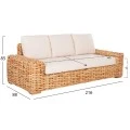 ΚΑΝΑΠΕΣ ΤΡΙΘΕΣΙΟΣ ΕΞ.ΧΩΡΟΥ TROPEL HM9808 ΞΥΛΟ MANGO-RATTAN ΦΥΣΙΚΟ-ΛΕΥΚΑ ΜΑΞΙΛΑΡΙΑ 216x88x85Υεκ