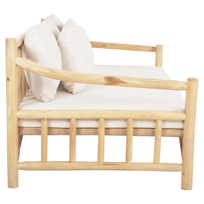 ΚΑΝΑΠΕΣ ΤΡΙΘΕΣΙΟΣ TORC HM9339 ΑΠΟ ΜΑΣΙΦ ΞΥΛΟ TΕΑK ΦΥΣΙΚΟ - ΛΕΥΚΟ 200x100x80Yεκ.