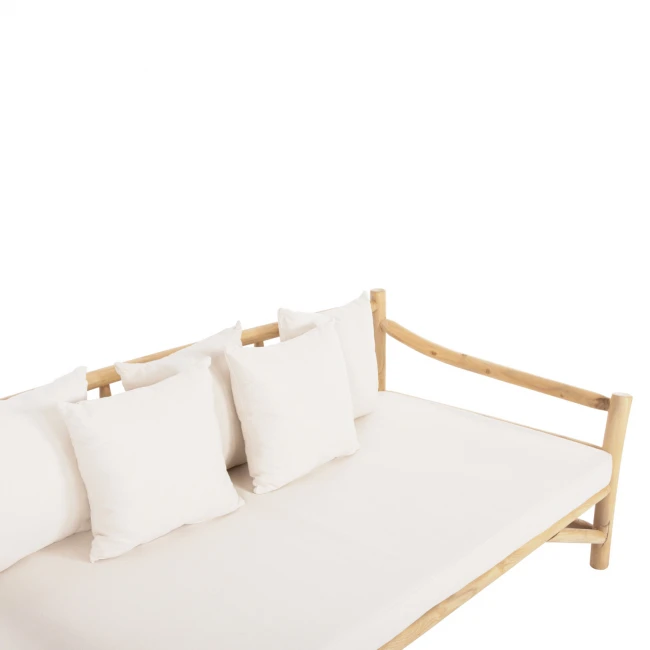 ΚΑΝΑΠΕΣ ΤΡΙΘΕΣΙΟΣ TORC HM9339 ΑΠΟ ΜΑΣΙΦ ΞΥΛΟ TΕΑK ΦΥΣΙΚΟ - ΛΕΥΚΟ 200x100x80Yεκ.