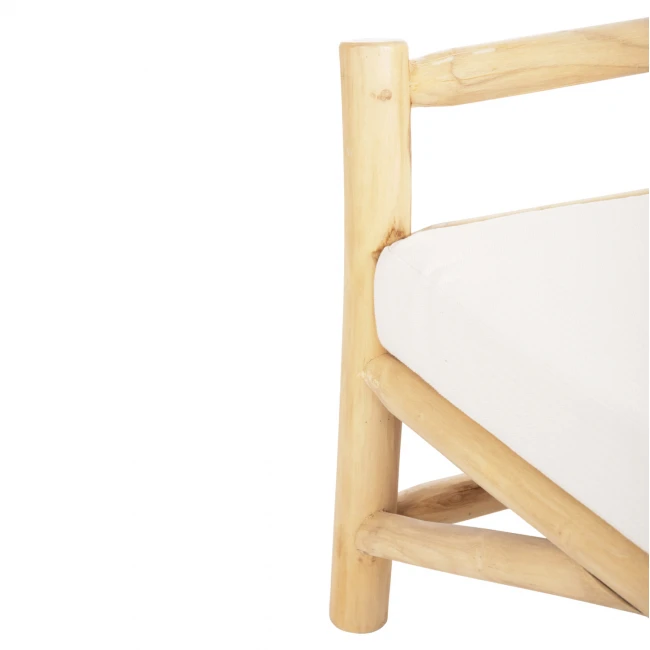 ΚΑΝΑΠΕΣ ΤΡΙΘΕΣΙΟΣ TORC HM9339 ΑΠΟ ΜΑΣΙΦ ΞΥΛΟ TΕΑK ΦΥΣΙΚΟ - ΛΕΥΚΟ 200x100x80Yεκ.