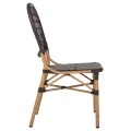 ΚΑΡΕΚΛΑ ΑΛΟΥΜΙΝΙΟΥ BAMBOO LOOK ΜΕ ΚΑΦΕ PE RATTAN HM5925.01 47x58x95Yεκ.