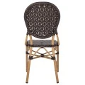 ΚΑΡΕΚΛΑ ΑΛΟΥΜΙΝΙΟΥ BAMBOO LOOK ΜΕ ΚΑΦΕ PE RATTAN HM5925.01 47x58x95Yεκ.
