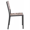 ΚΑΡΕΚΛΑ ΑΛΟΥΜΙΝΙΟΥ SAGA HM6063.02 ΣΚΟΥΡΟ ΓΚΡΙ ΜΕ POLYWOOD 46x52x86Υεκ.