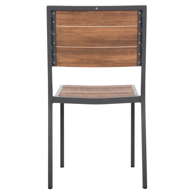 ΚΑΡΕΚΛΑ ΑΛΟΥΜΙΝΙΟΥ SAGA HM6063.02 ΣΚΟΥΡΟ ΓΚΡΙ ΜΕ POLYWOOD 46x52x86Υεκ.