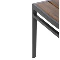 ΚΑΡΕΚΛΑ ΑΛΟΥΜΙΝΙΟΥ SAGA HM6063.02 ΣΚΟΥΡΟ ΓΚΡΙ ΜΕ POLYWOOD 46x52x86Υεκ.