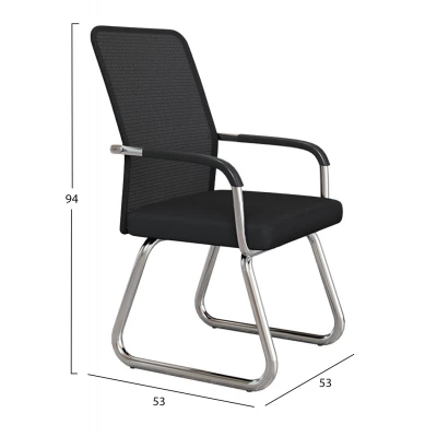 ΚΑΡΕΚΛΑ ΕΠΙΣΚΕΠΤΗ STED HM1232.01 ΜΑΥΡO MESH--ΠΟΔΙΑ/ΜΠΡΑΤΣΑ ΧΡΩΜΙΟΥ 55x59x89Υεκ