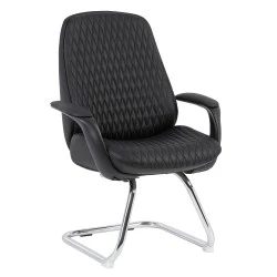 ΚΑΡΕΚΛΑ ΕΠΙΣΚΕΠΤΗ VELUM-s HM1235.01 ΜΑΥΡO PU--ΒΑΣΗ ΧΡΩΜΙΟΥ 71x60x100Υεκ.