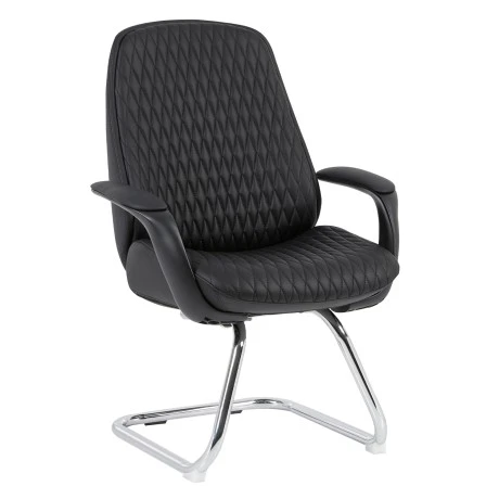 ΚΑΡΕΚΛΑ ΕΠΙΣΚΕΠΤΗ VELUM-s HM1235.01 ΜΑΥΡO PU--ΒΑΣΗ ΧΡΩΜΙΟΥ 71x60x100Υεκ.