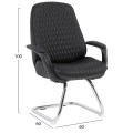 ΚΑΡΕΚΛΑ ΕΠΙΣΚΕΠΤΗ VELUM-s HM1235.01 ΜΑΥΡO PU--ΒΑΣΗ ΧΡΩΜΙΟΥ 71x60x100Υεκ.